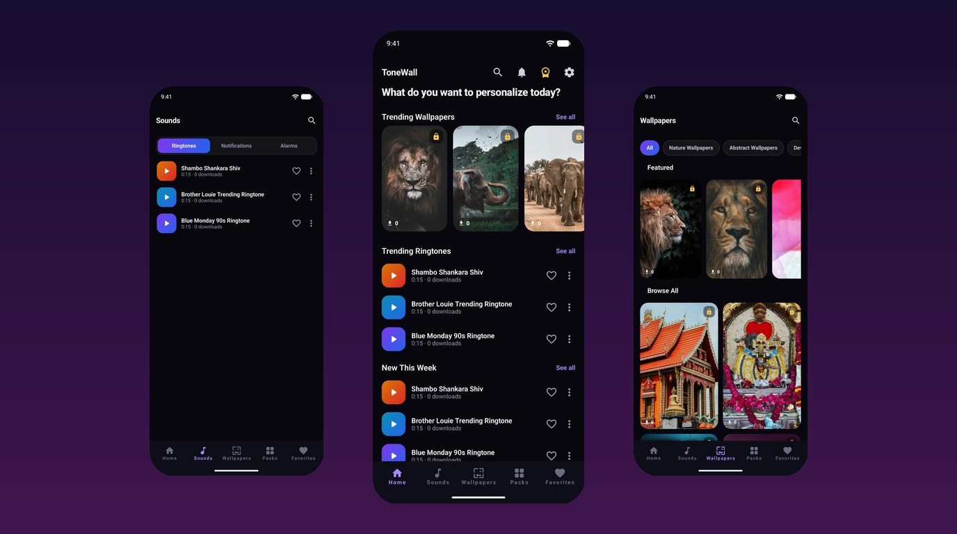 ToneWall — Ringtones & Wallpapers App
